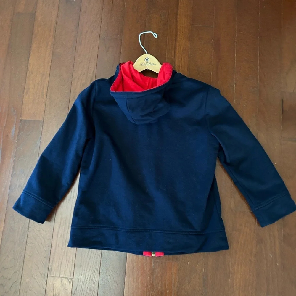 Lauren Ralph Lauren kids medium Zip Up Hoodie Sweater Jacket Blue Embroidered - Picture 6 of 8